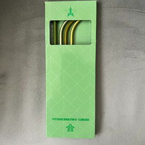 NWT Jeffree Star Limited Edition 420 Release 4-Piece Reusable Straw Set w/ Brush